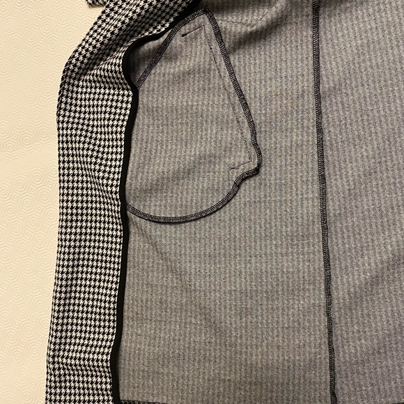 MELLODAY Black and White Checkered Blazer XL fits like a cardigan, open front. - Picture 10 of 10
